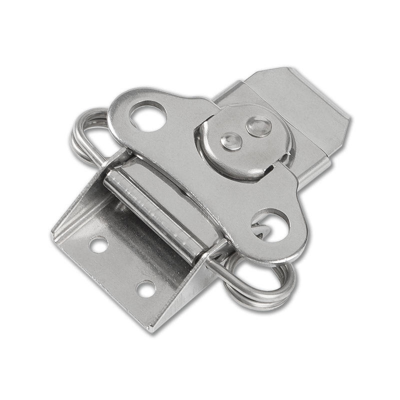 XT-K5 Spring lock butterfly handle buckle, 304 stainless steel, lock core, buffer spring, for insulation box, machinery