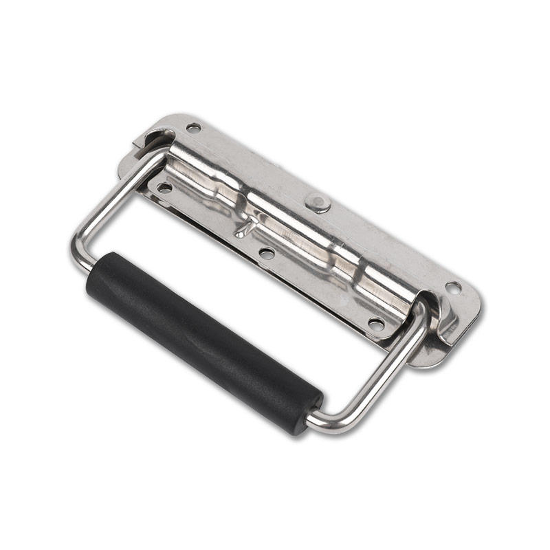 XTHB4201-140 Spring handle, large 304 stainless steel built-in spring rubber handle military case available