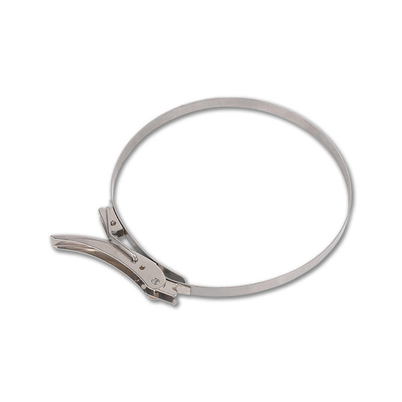 XT-IH5885 Stainless steel hoop with ring lock clamp stainless steel switch adjustable hoop lock