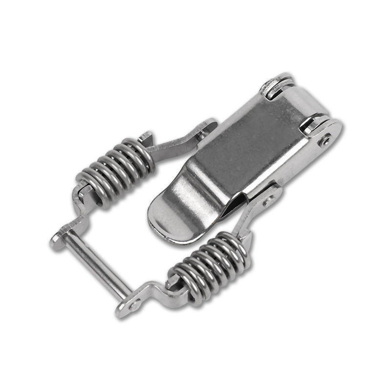 XT-5502 Spring lock double spring buckle, 304 stainless steel, for acrylic box, chemical experiments