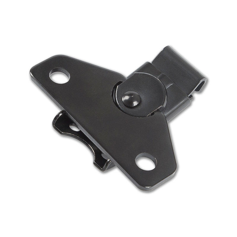 XT-1929 Butterfly buckle, black surface iron latch, square side triangle handle, for insulation box, machinery, instruments