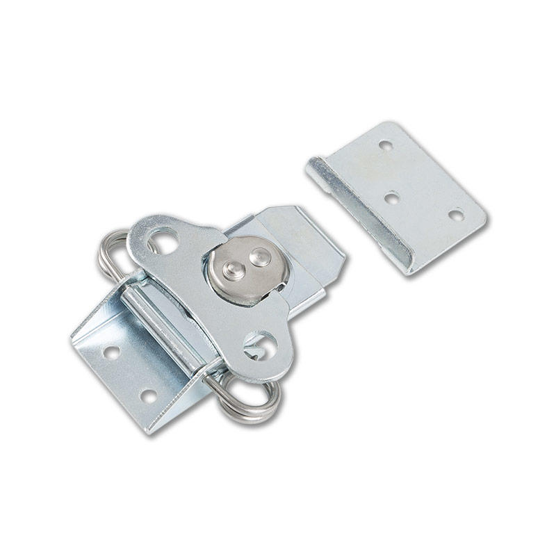 XT-K5ZY Spring lock butterfly handle buckle, blue-white galvanized iron latch, lock core, buffer spring, for insulation box